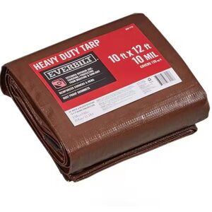 Everbilt 10 ft. x 12 ft. Brown/Silver Heavy-Duty Tarp